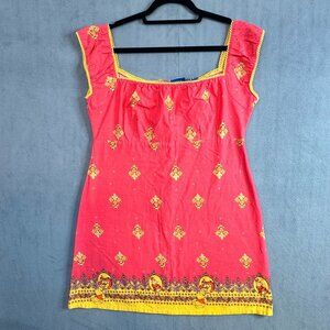 Vtg Disney Winnie The Pooh 100% Cotton Women's Sz XL 90s Dress Tiger Flowers NWT